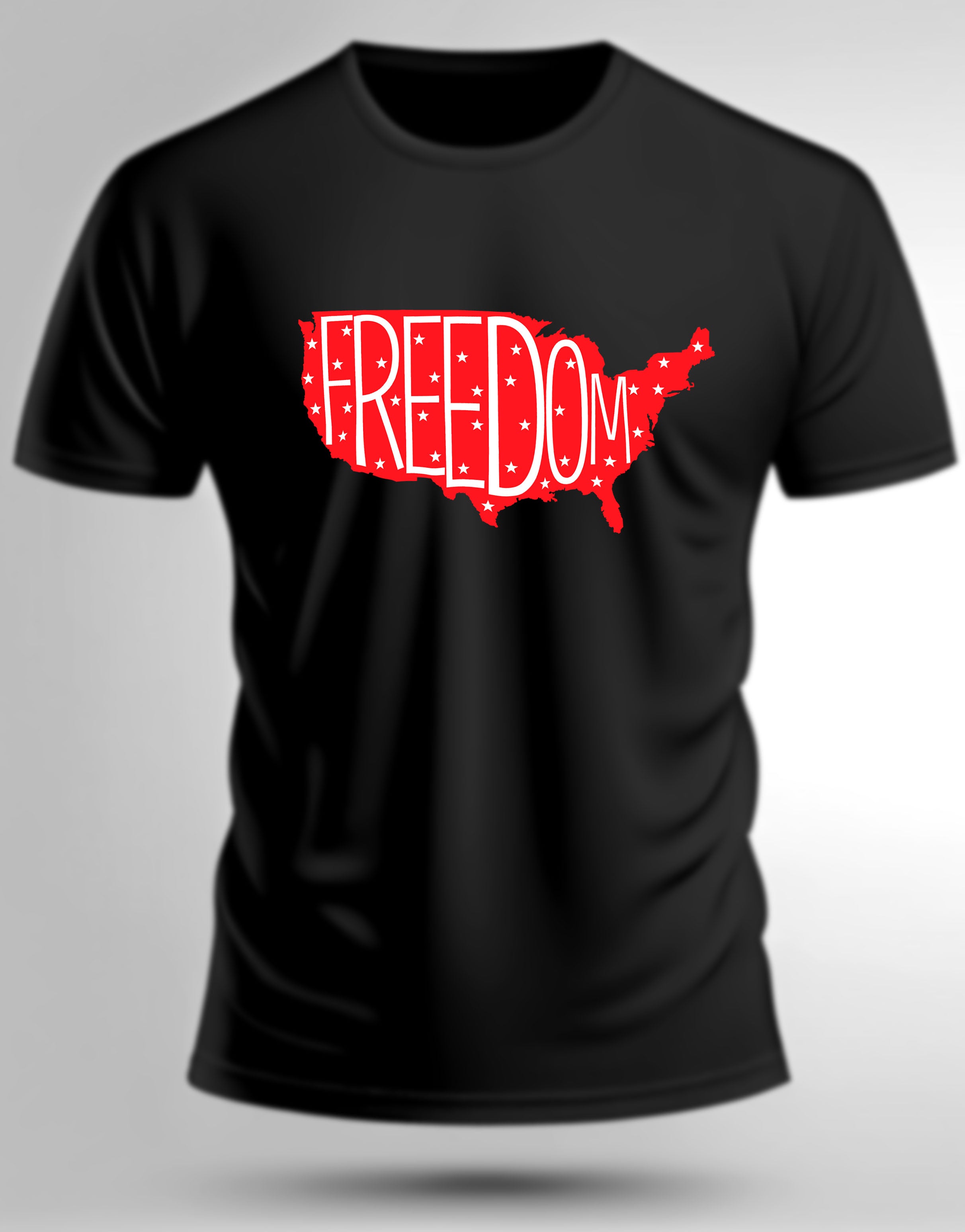 Freedom American Map T Shirt